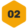 Le chiffre 2 dans un hexagone jaune